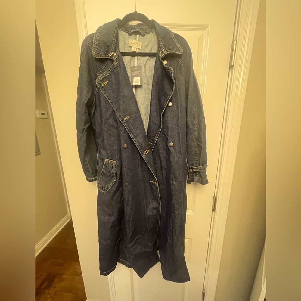 Denim trench coat- size large